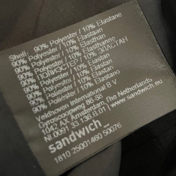 Sandwich Olive Green Velvet Blazer 42 Festive One Button Preppy Suit Jacket Chic - Picture 9 of 9